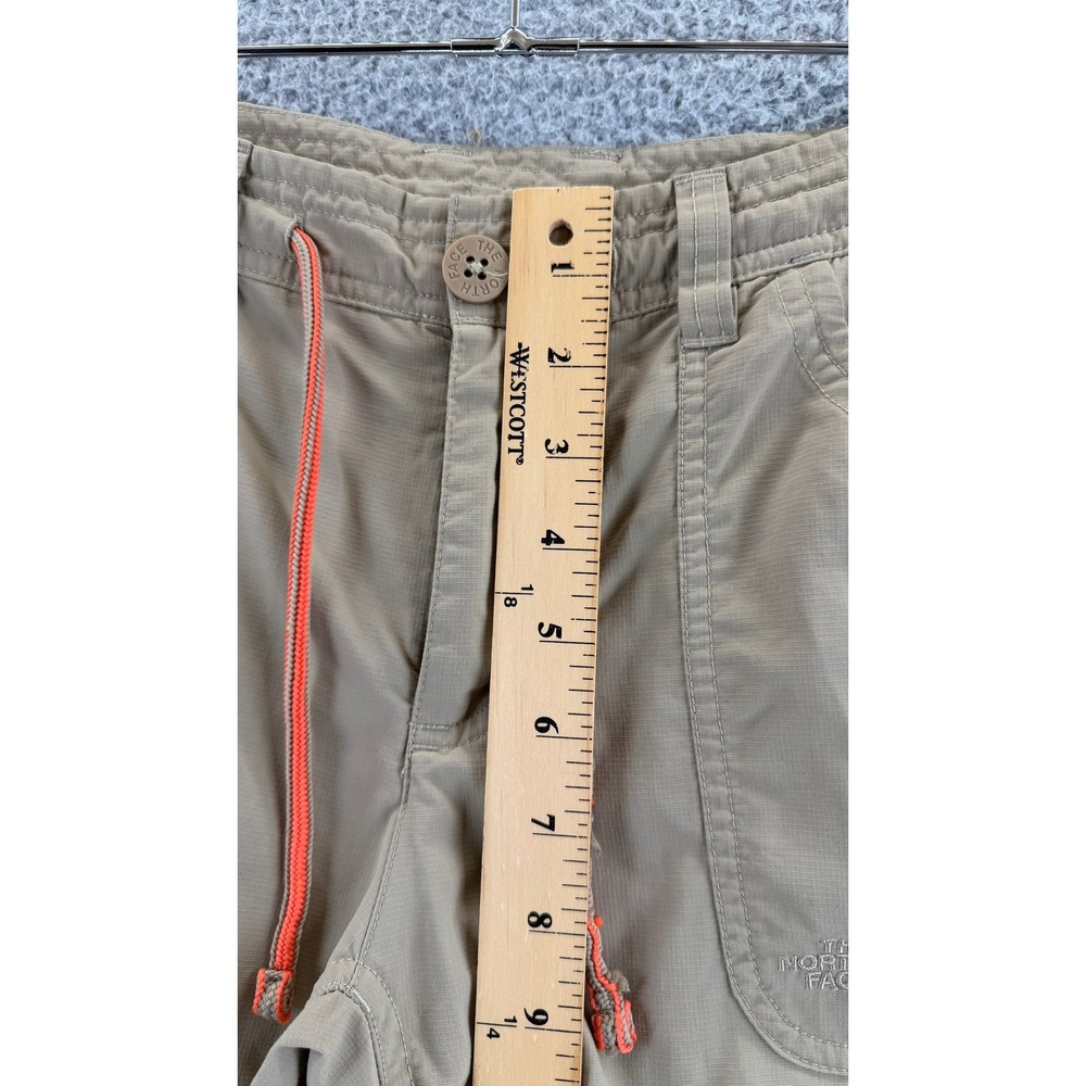 The North Face Womens 10 Regular Hiking Pants Tan Khaki Ripstop Drawstring Cargo - Picture 7 of 16